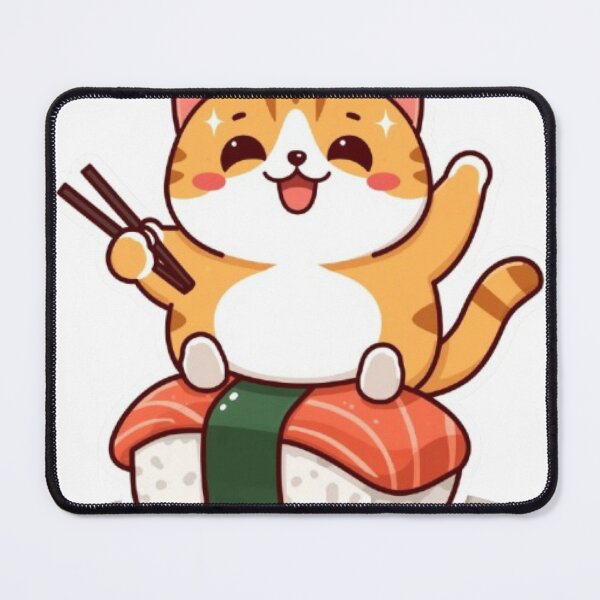 Item preview, Cute Sushi Cat Kawaii Sticker | Adorable Japanese Food Cat Gift designed and sold by Stylestickers55.