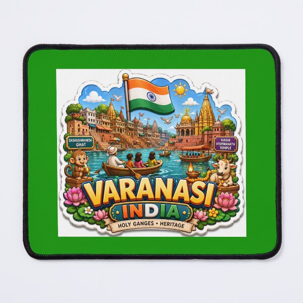 Item preview, Varanasi Ganges Cute 3D Label Label Text VARANASI INDIA ?? designed and sold by PaintMeWorld.