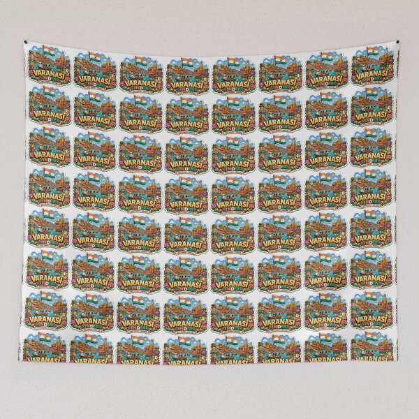Item preview, Varanasi Ganges Cute 3D Label  Label Text VARANASI INDIA ??  designed and sold by PaintMeWorld.