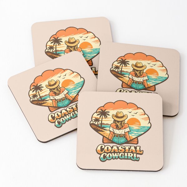 Item preview, Coastal Cowgirl Retro Beach Sunset Western Boho Summer Vibes designed and sold by Artycom.