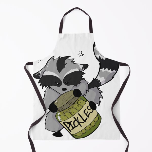 Item preview, Racoon struggling with jar of pickles designed and sold by Rotten Core Art.