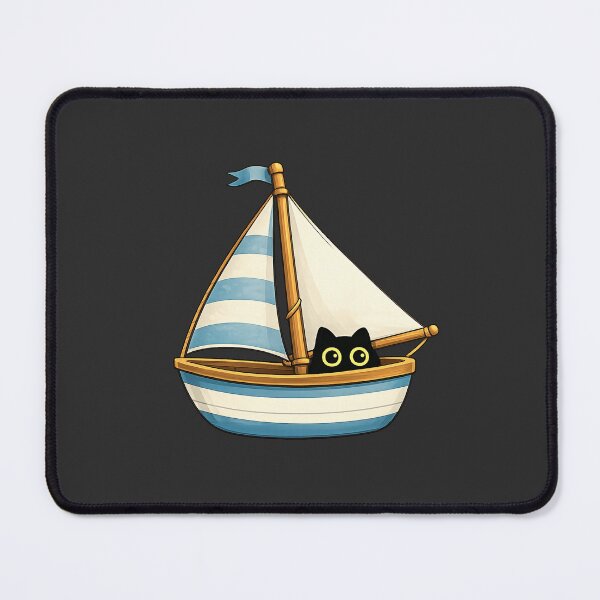 Item preview, Cute Black Cat Sailboat — Set Sail designed and sold by Dream Machine.