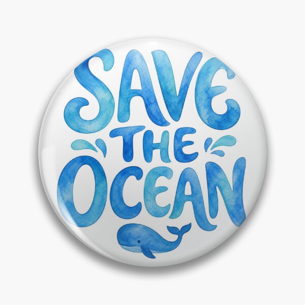 Item preview, SAVE THE OCEAN Watercolor | Environmental Whale Quote Design designed and sold by Ahmed Nedji.