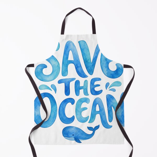 Item preview, SAVE THE OCEAN Watercolor | Environmental Whale Quote Design designed and sold by Ahmed Nedji.