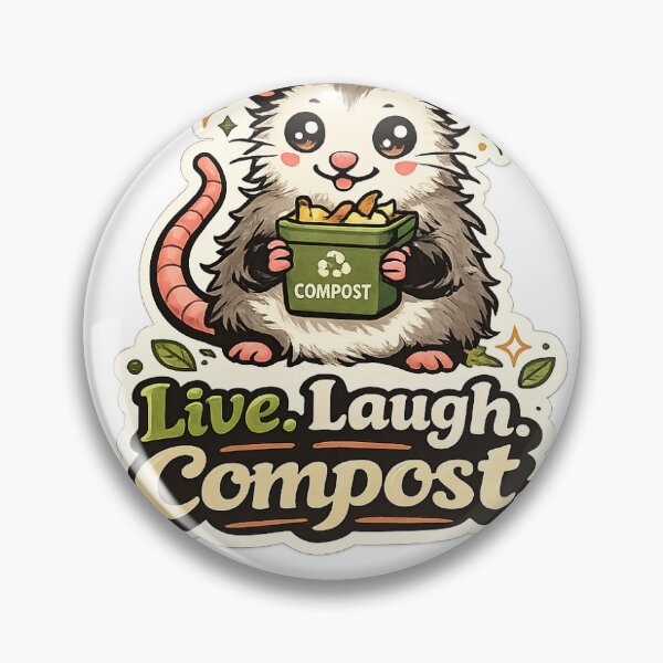 Item preview, Opossum Compost Queen Funny Vintage Badge Sticker designed and sold by RedRubyBubble.