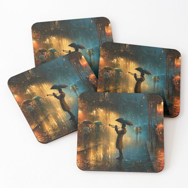 Item preview, New Orleans Jazz Rainy French Quarter Art designed and sold by GSizzle1.