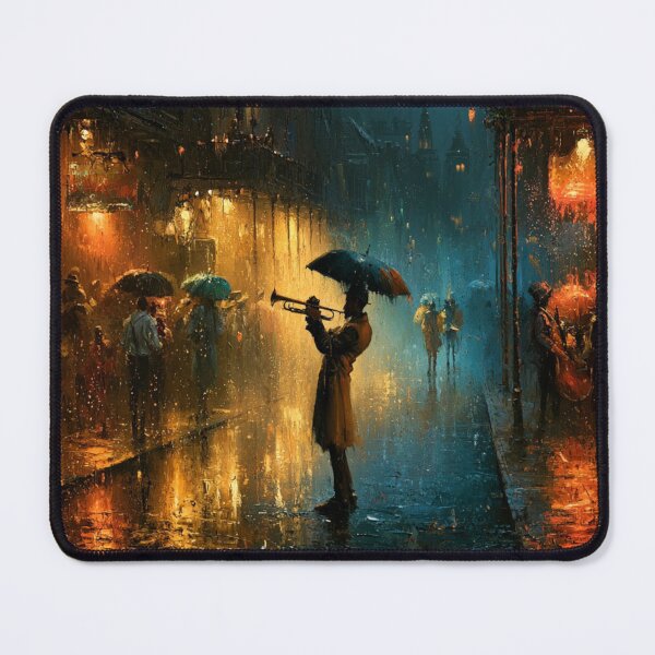 Item preview, New Orleans Jazz Rainy French Quarter Art designed and sold by GSizzle1.