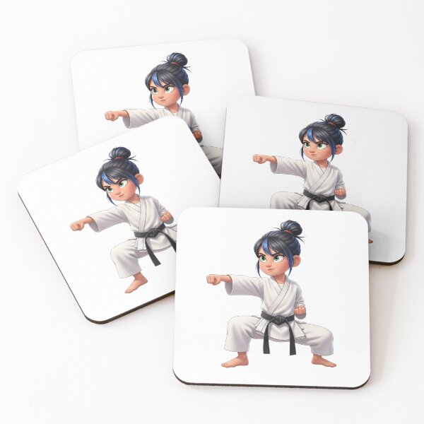 Item preview, Cute Martial Arts Karate Black Belt Kawaii Girl  designed and sold by blindninja.