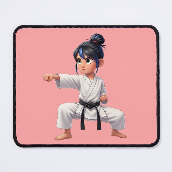 Item preview, Cute Martial Arts Karate Black Belt Kawaii Girl  designed and sold by blindninja.