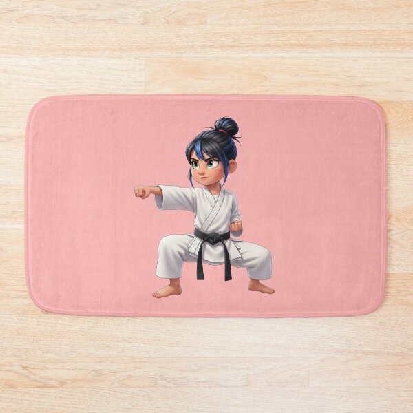 Item preview, Cute Martial Arts Karate Black Belt Kawaii Girl  designed and sold by blindninja.