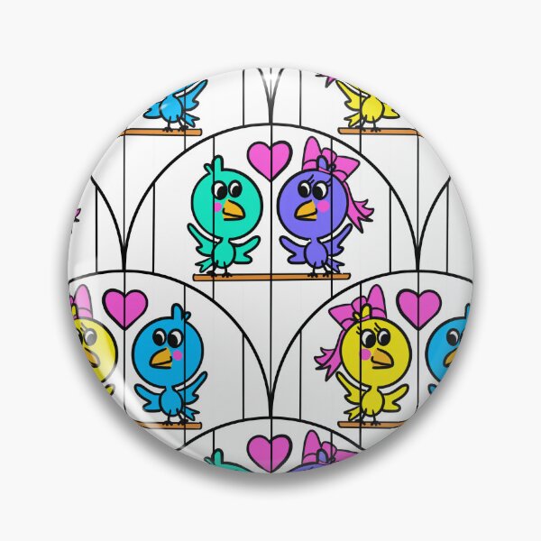 Item preview, Love Birds on Swings Scallop Pattern designed and sold by CI Creative Design LLC.