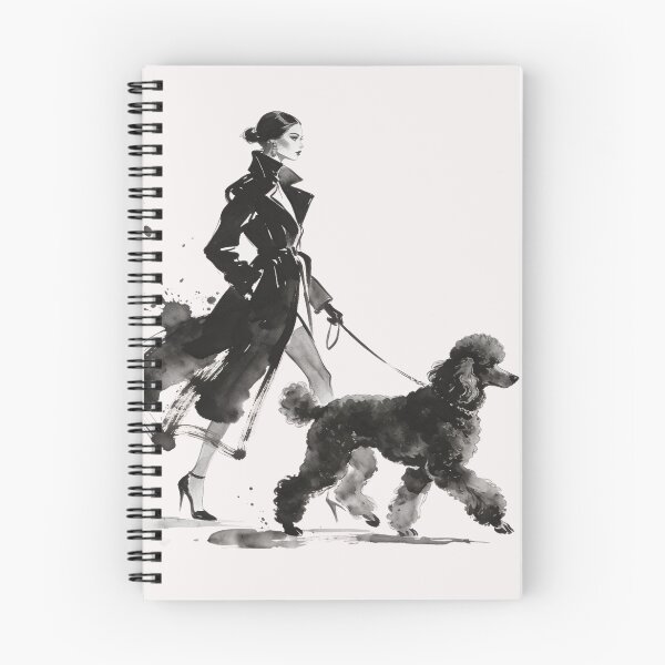 Item preview, Elegant Lady & Poodle – Luxury Fashion Watercolor Art designed and sold by NewtBoo.