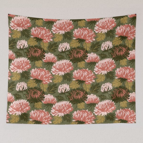 Item preview, Exotic Chrysanthemum Texture  - Flower Garden Pattern  - Gifts For Men designed and sold by RoyalStarsPatts.