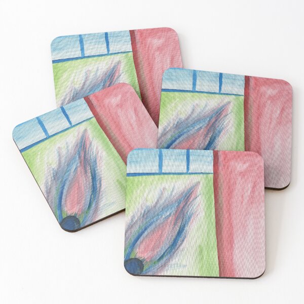 Item preview, Unforced -  Divine Alignment, abstract acrylic in blue, green & pink designed and sold by Wizard27.