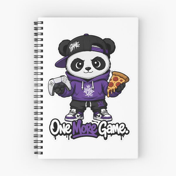 Item preview, One More Game Panda – Funny Gamer Cartoon Mascot Sticker designed and sold by Aesthicer.