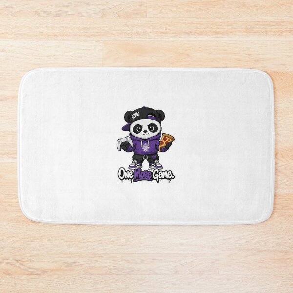 Item preview, One More Game Panda – Funny Gamer Cartoon Mascot Sticker designed and sold by Aesthicer.