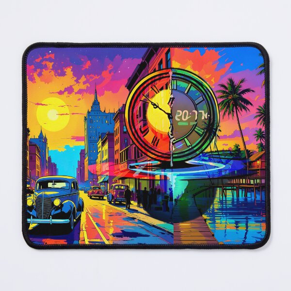Item preview, Time Travel Retro City and Tropical Paradise Pop Art designed and sold by Daniela`s shop.
