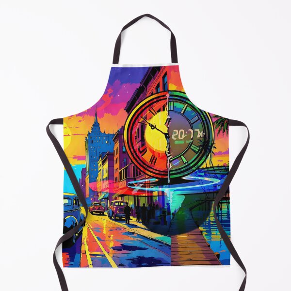 Item preview, Time Travel Retro City and Tropical Paradise Pop Art designed and sold by Daniela`s shop.