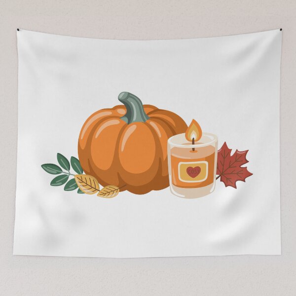 Item preview, Cozy Autumn Pumpkin Candle designed and sold by EvLip-Artist.
