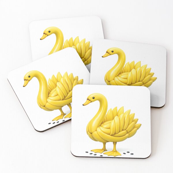 Item preview, Banana Bird - Surreal Yellow Fruit Swan Sculpture designed and sold by canvahub.