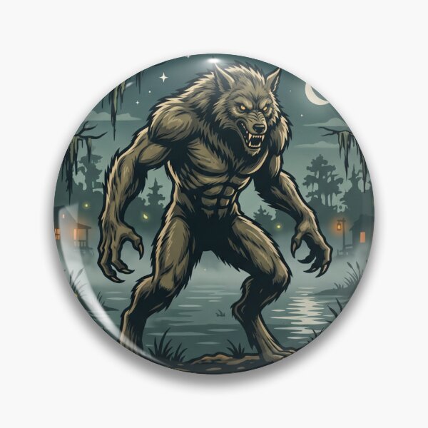 Item preview, Louisiana Bayou – Rougarou | National Park Badge Design designed and sold by ElNiro.