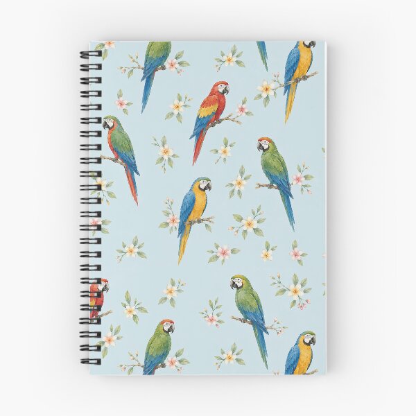 Item preview, Seamless Tropical Macaw Pattern with Plumeria Flowers designed and sold by Islabonita..
