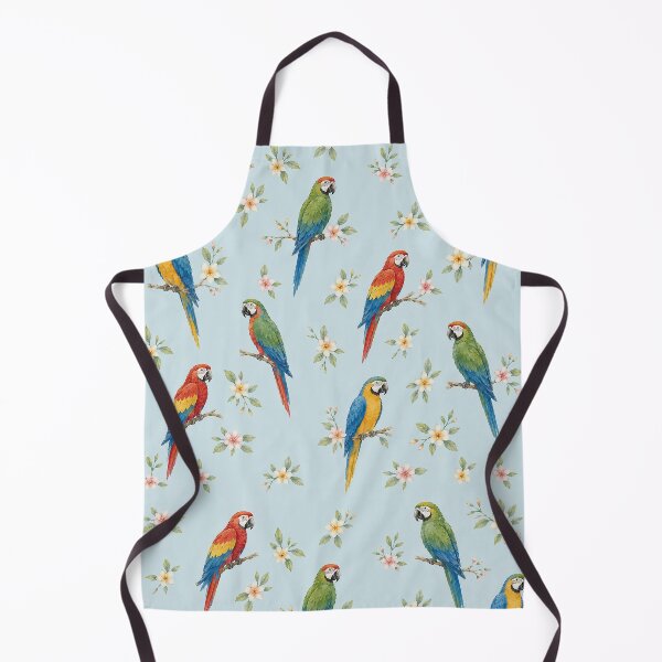 Item preview, Seamless Tropical Macaw Pattern with Plumeria Flowers designed and sold by Islabonita..