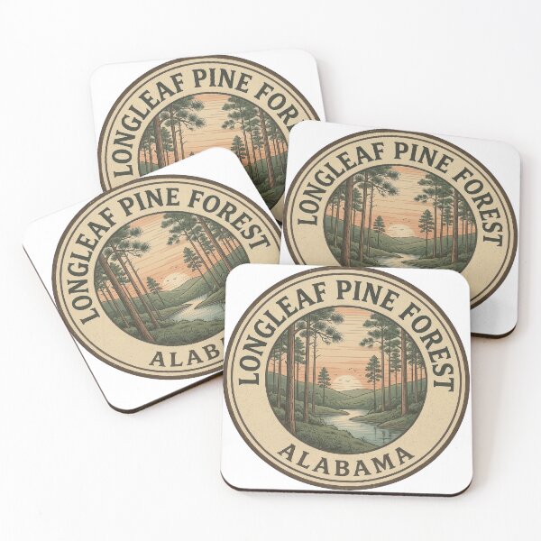 Item preview, Longleaf Pine Forest Alabama Vintage Nature Badge designed and sold by CKaracaCrafted.