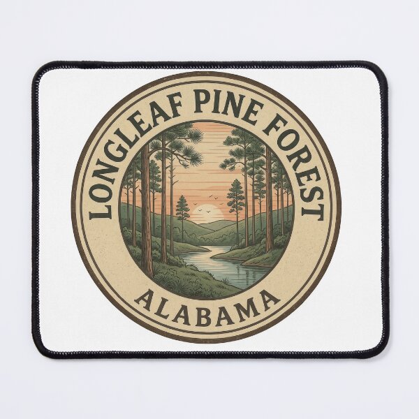 Item preview, Longleaf Pine Forest Alabama Vintage Nature Badge designed and sold by CKaracaCrafted.
