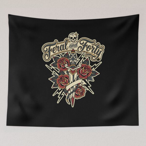 Item preview, Feral and Forty Traditional Tattoo 40th designed and sold by snowry.