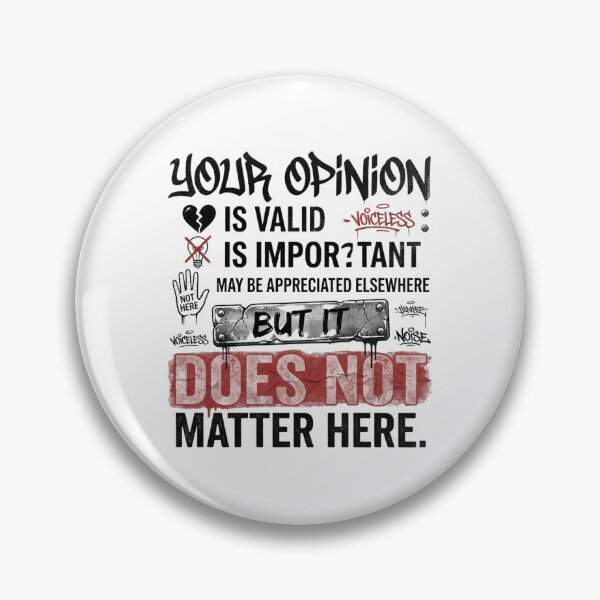 Item preview, Your Opinion Does Not Matter Distressed Grunge Typography designed and sold by WordsplusFabric.