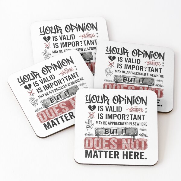 Item preview, Your Opinion Does Not Matter Distressed Grunge Typography designed and sold by WordsplusFabric.
