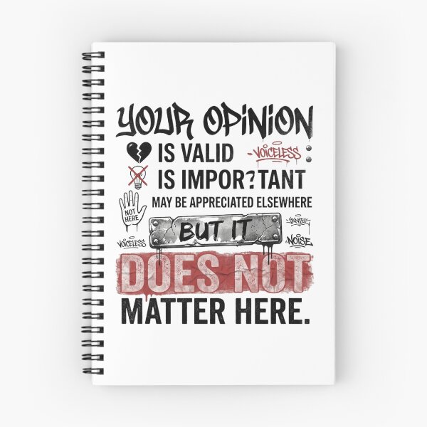 Item preview, Your Opinion Does Not Matter Distressed Grunge Typography designed and sold by WordsplusFabric.