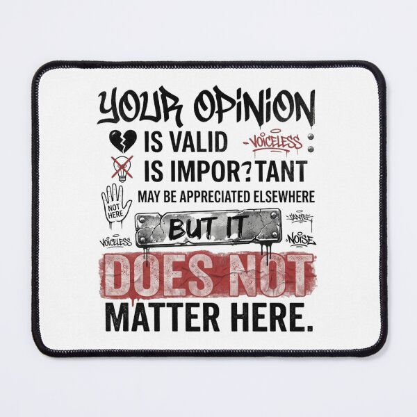 Item preview, Your Opinion Does Not Matter Distressed Grunge Typography designed and sold by WordsplusFabric.
