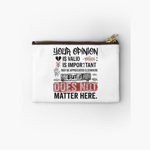 Item preview, Your Opinion Does Not Matter Distressed Grunge Typography designed and sold by WordsplusFabric.