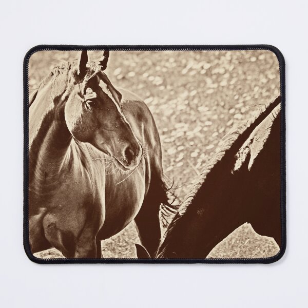 Item preview, Horses in Meadow (sepia) designed and sold by photoclique.