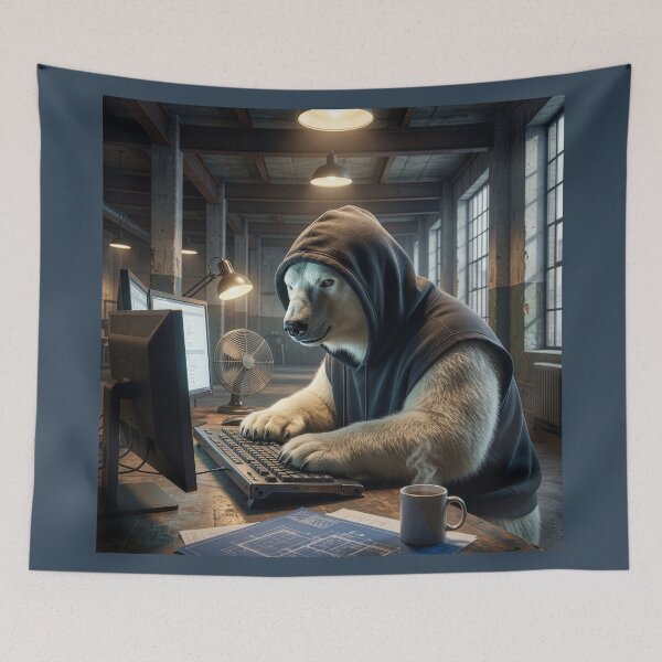 Item preview, Dodgy Polar Bear Hacker designed and sold by Tridentulus.