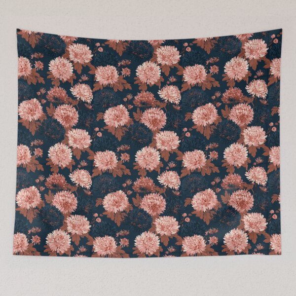 Item preview, Edgy Chrysanthemum Flower  - Botanical Garden Pattern  - Gifts For Wife designed and sold by RoyalStarsPatts.