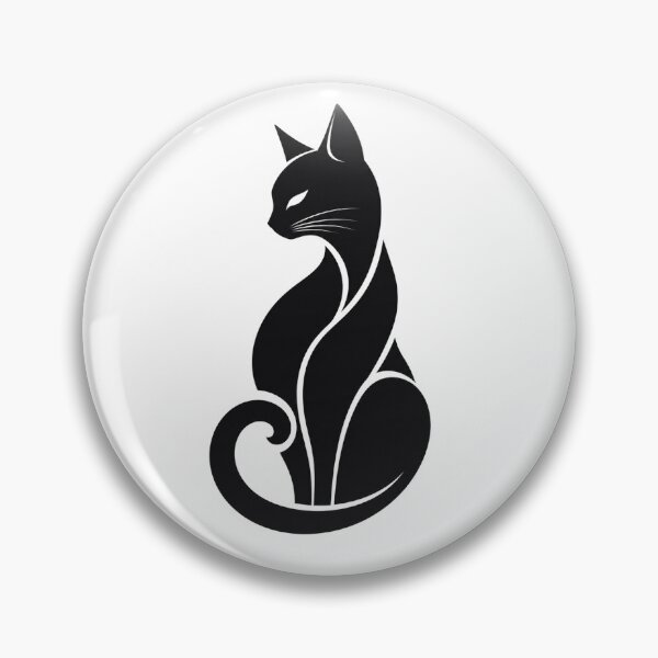 Item preview, Minimal Black Cat Abstract Sticker Design designed and sold by ModernMoodCo.