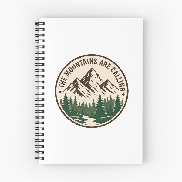 Item preview, THE MOUNTAINS ARE CALLING Badge | Vintage Outdoor Adventure Design designed and sold by Ahmed Nedji.
