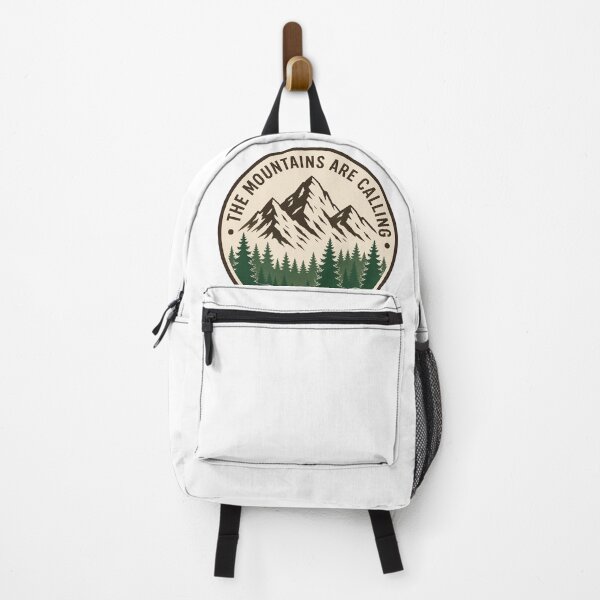 Item preview, THE MOUNTAINS ARE CALLING Badge | Vintage Outdoor Adventure Design designed and sold by Ahmed Nedji.