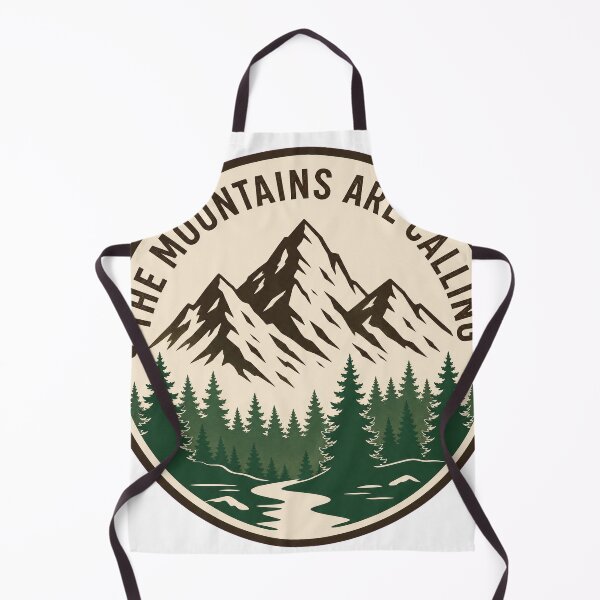 Item preview, THE MOUNTAINS ARE CALLING Badge | Vintage Outdoor Adventure Design designed and sold by Ahmed Nedji.