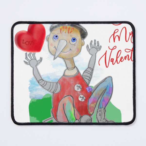 Item preview, Be My Valentine, Playing Wood PINOCCHIO (Original Drawing by ACCI) designed and sold by VanyssaGraphics.