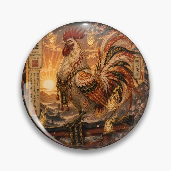 Item preview, Spirit Rooster – Herald of the First Dawn | Yokai Zodiac Collection designed and sold by KMChronicles.