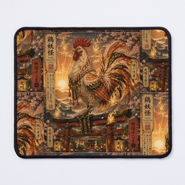 Item preview, Spirit Rooster – Herald of the First Dawn | Yokai Zodiac Collection designed and sold by KMChronicles.