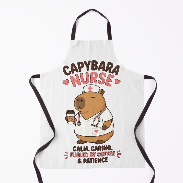 Item preview, Capybara Nurse – Fueled by Coffee and Patience designed and sold by DariusZD.