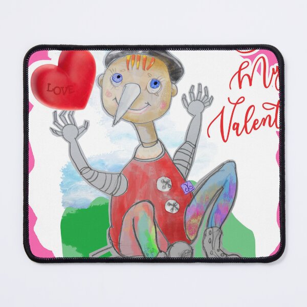 Item preview, Be My Valentine, Playing Wood PINOCCHIO (Original Drawing by ACCI) designed and sold by VanyssaGraphics.