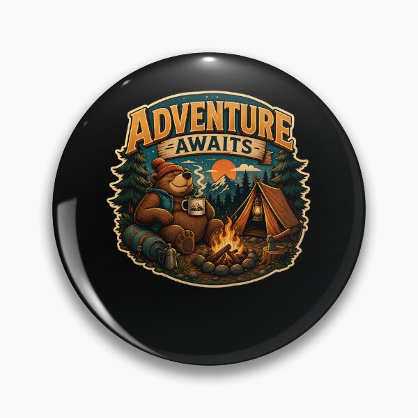 Item preview, Camping Bear designed and sold by FreshPixelArt.