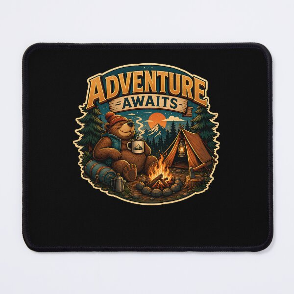 Item preview, Camping Bear designed and sold by FreshPixelArt.