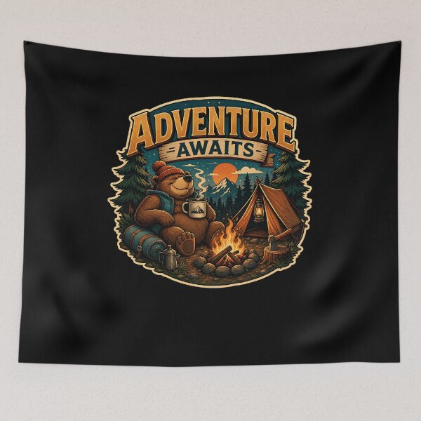 Item preview, Camping Bear designed and sold by FreshPixelArt.